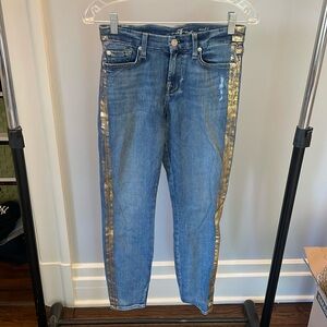 7 For All Mankind Gwenevere Jean with Gold Detailing